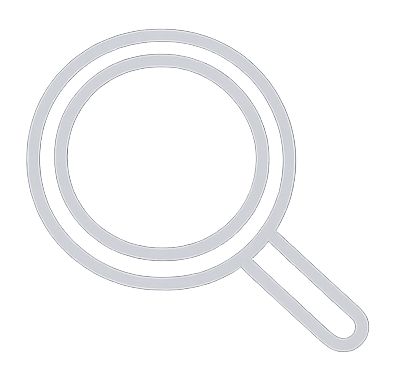 Magnifying glass icon representing SEO and Organic Growth strategy for small business.