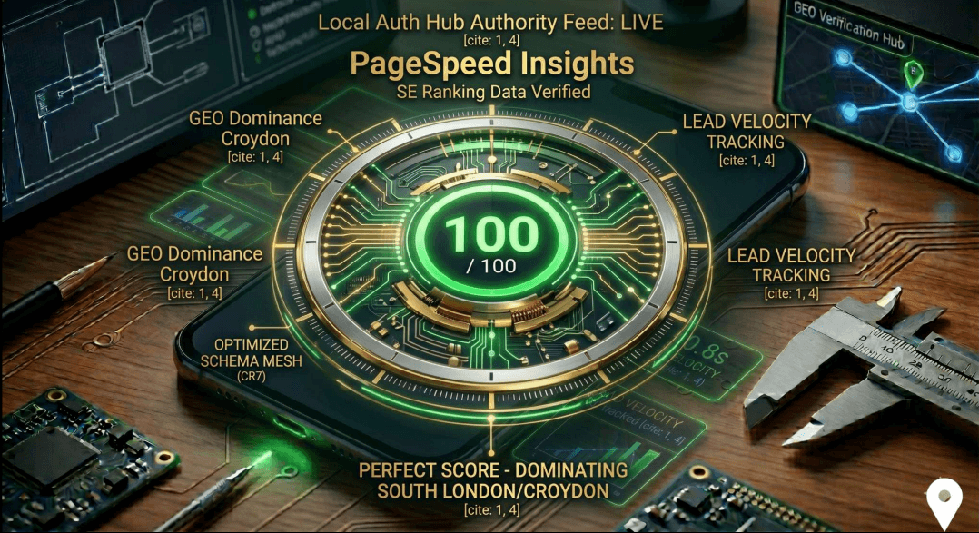 Google PageSpeed Insights 100 out of 100 performance score showing a perfectly optimized core web vitals website architecture.